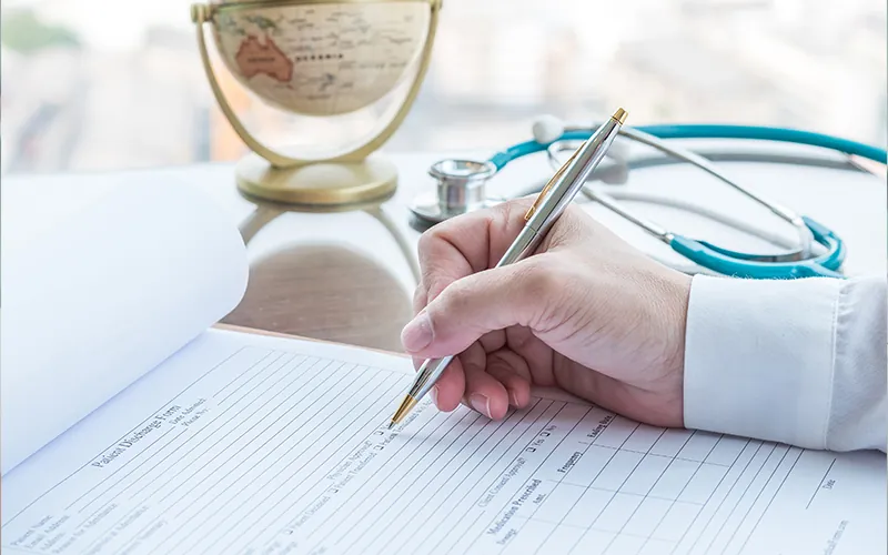 Signing a property document